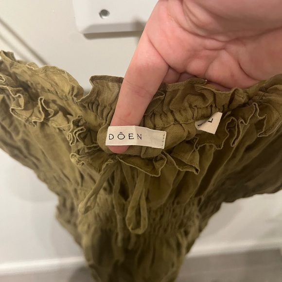 Doen Rhoda Midi Dress in Verbana Olive Size Large - Picture 7 of 8